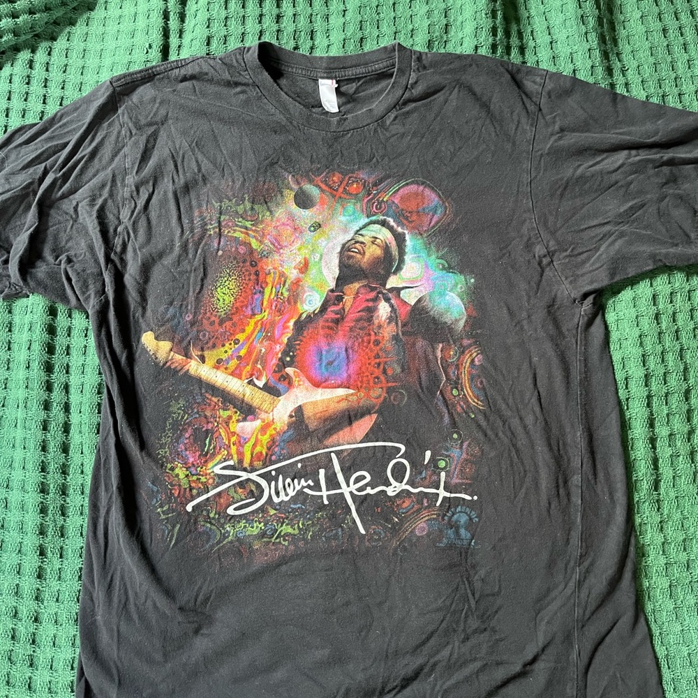 Black Graphic T-Shirt with Colorful Design